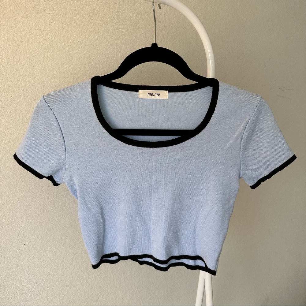 Knit Round Neck Crop Top